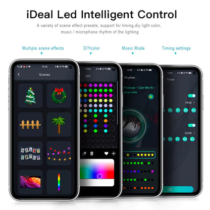 10M 20M RGBIC Dream Color LED Copper Wire String Lights 5M USB Fairy Lights Bluetooth Colorful Wedding Christmas Tree Decor Lamp